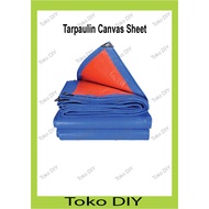 Waterproof Made Tarpaulin Sheet Canvas Blue Orange Water Resistance Flexible Sheet Canvas Tarpaulin