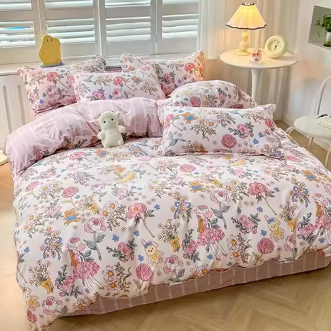 2025 New AB Version Matte Printed Duvet Cover Single-piece Quilt Covers Are Skin-friendly and Breath