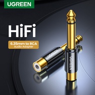 UGREEN 1pc 6.35MM to RCA Audio Adapter 6.5MM to RCA Converter