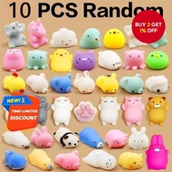Kawaii Animal Mochi Squishies 50/100pcs Fidget Toys Stress Relief Party Favors Birthday Gifts Loot B