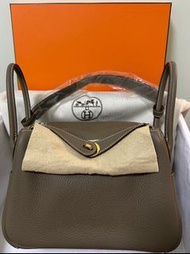 ✨全新 🌸Hermes Lindy 26 大象灰金扣