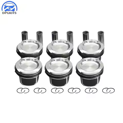 DPGKITS 6PCS Engine Pistons Rings Φ84mm For BMW E82 E90 E60 135i 335i 535i 740i N54B30 3.0L L6 Turbo