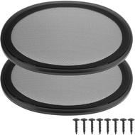 QWORK 6" x 9" Speaker Grill Covers with ABS Plastic Frame & Metal Mesh, Protect Subwoofers from Dama
