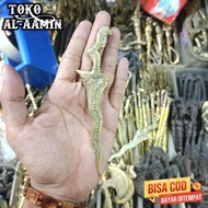 aksesoris wesi keris genggam naga kuningan