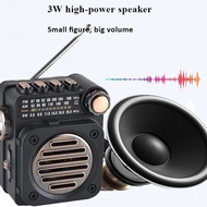 FM Radio Portable Radio Mini Radio Mini FM AM SW Radio Receiver Built-in Speaker Wireless Bluetooth 
