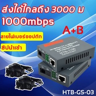 จัดส่งในวันเดียวกัน NetLINK Gigabit Media Converter HTB-GS-03 (A/B) Fiber Optic 20KM Single-mode Single-fiber WDM RJ45 (2 ตัว A และ B) media converter fiber 1000