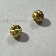Gold ball Charm size 7-8mm Au 417 - 10 kara without plating, hard, durable and beautiful
