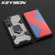 KEYSION เคสกันกระแทกสำหรับ Samsung NG S22 Ultra 5G S22 + แหวนใสโทรศัพท์ฝาหลังสำหรับ Galaxy S21 Plus S20 FE M52 5G