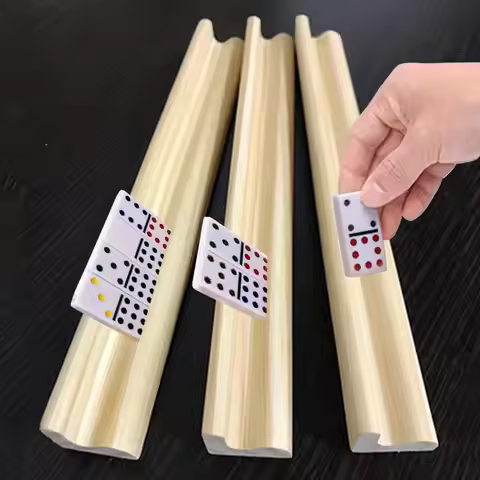 4 Domino Trays Wooden Domino Racks Domino Holders For Domino Tiles Mexican Train Mahjong Kids Senior