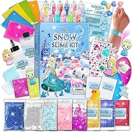 Snow Slime Kit Christmas Slime Kit to Make Cloud, Clear, Metal Slimes and Many More, Girls Ultimate Slime Kit