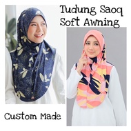 Moscrepe TUDUNG AWNING LEMBUT TUDUNG SAUK TUDUNG SARUNG SOFT AWNING CUSTOM MADE HIJAB SCUBA TUDUNG S