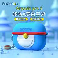 เคส AirPods 4 แบบใหม่ป้องกันพร้อมเคส Bluetooth ไร้สาย ดีไซน์น่ารัก ดีไซน์การ์ตูน Doraemon สำหรับ App