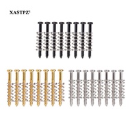 [Xastpz1] 8 Set Electric Guitar/Bass Screws Straight Springs Replacement Accs Black