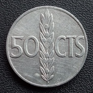 Koleksi Koin Spanyol 50 Cents thn 1966 K-2311