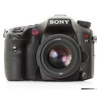 SONY SLT-A77 BODY/18-55 F3.5-5.6 SAM LEN.FREE UV,CPL 55MM FILTER,MEMORY CARD,BAG,TRIPOD,.O.5X WIDE A