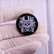 Guns N Roses Pin Skull Brooch GNR Hard Rock Badge Music Lovers Jewelry Gifts