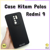 Case Hitam Redmi 9 Black Matte Xiaomi Softcase Polos Silikon HP