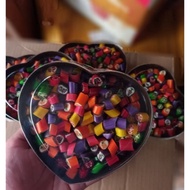 permen rasa/sticky candy 250gram toples love