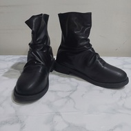 Women Boots With Low Tube To Ankles In Black size 35, Legs 23cm, New Unused pass