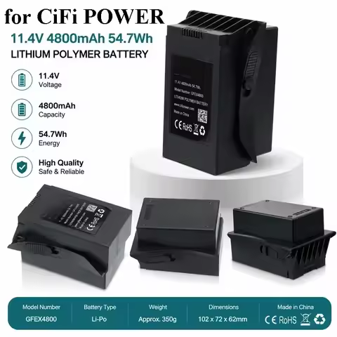[New] 11.4V 4800mAh Battery for Eachine EX4 Pro JJRC X12 CFly Fa
