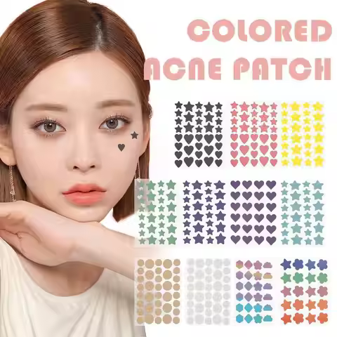 24/28/36Pcs Colorful Star Acne Patch Invisible Acne Cover Pimple Patch Improve Women Skin Hydrocollo