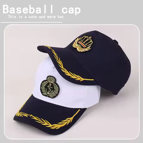 US Navy White Baseball Cap Vintage Captain Sun Hat Unisex Adjustable Military Style Casual Summer Ca