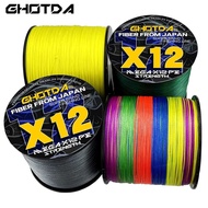 GHOTDA X12 PE LINE Braided Fishing Line Pesca 12 Strands Carp Multifilament Fly Wire Japan PE Wire L