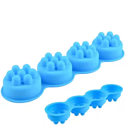 28x7.5cm 3D Massage Bar Mold Hair Brush Silicone Mould Baking Molds Nonstick Soap Making Mold For DI