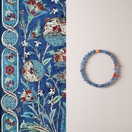 原創手工景嵐藍晶石舒俱來南紅蜜蠟手串手鏈女