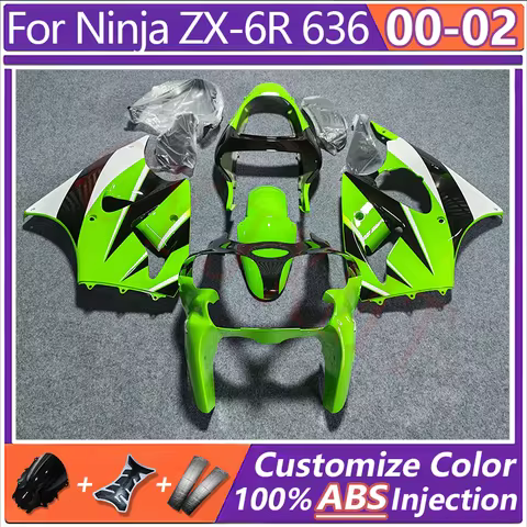 Motorcycles Fairings Body Kit for Kawasaki Ninja636 ZX6R636 ZX636 2000-2002 Fairing Set Ninja ZX-6R 