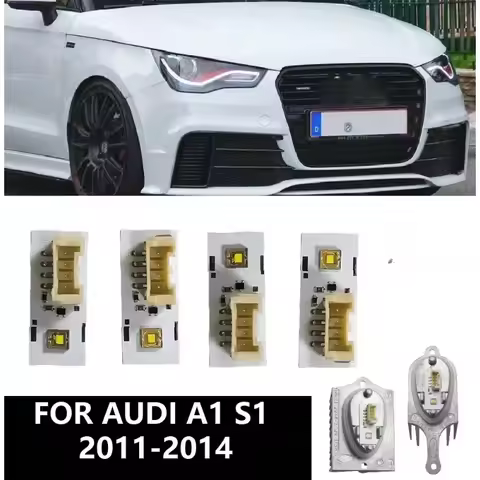 White DRL Boards For 2011-2014 Audi A1 S1 Xenon Headlight LED Daytime Running Light Chip 8X0998475 8