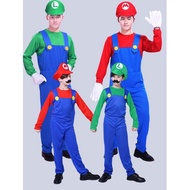 Super Mario /Luigi Bros Cosplay Costume Suit Mario Luigi Costume for Movie Theme Annual Dinner cosplay Costume Halloween Carnival Party Suit Female Halloween costumes Christmas cos