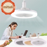 MITULI E27 Converter Base Ceiling Fan Lamp Aroma With Lighting Lamp Electric Fan Ceiling Lamp Modern With Remote Control Bedroom
