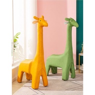 Giraffe Stool Animal Shape Seat Children Alpaca Stool Dinosaur Stool Baby Sofa Home Living Room Deco