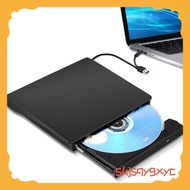 External CD DVD +/-RW Drive, USB 3.0 &amp; USB-C Portable CD &amp; DVD ROM Burner Player Reader Writer Rewriter Disc Drive Durable ,Black