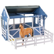 Horses Freedom Series Deluxe Country Stable & Wash Stall with Freedom Series Horse | 6 Piece Barn Pl
