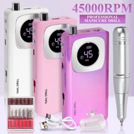 45000RPM Electric Nail Drill Machine Portable Nail File Rechargeable Nail Sander for Gel Nails Polishing For Home Manicure Salon