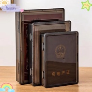 FANSIN Certificate Storage Box, A4 Plastic A4 File Box, Practical Dustproof Multifunctional Transpar