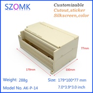 AK-P-14 179X100X77mm Plastic Box PLC Electronics Project Junction Box Case DIN Rail ABS Plastic Encl