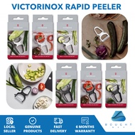 Victorinox RAPID Peeler Stainless Steel Straight Serrated Julienne Kitchen Tool for Precision Vegetable Fruit Cutting