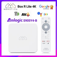 Kotak Homatics Diperakui Google Netflix R Lite 4k Kotak TV Androidtv 12 Pemain Media Amlogic S905y4-