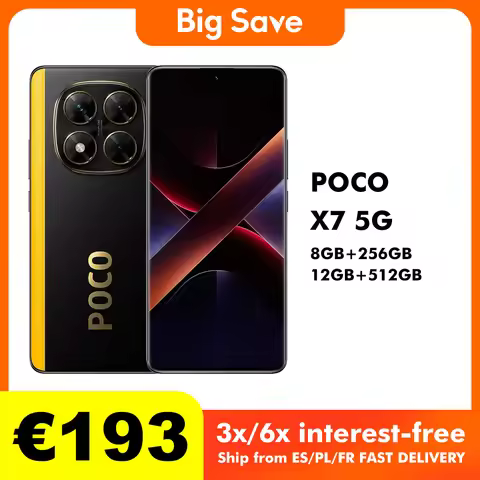Poco X7 Global Version Smartphone Dimensity 7300-Ultra 6.67" 1.5K Amoled Curved Display 45W Turbo Ch
