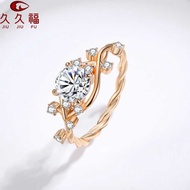 Sterling Silver Ring Female New Style Fashion Flower Blossom Half Summer 1ct Moissanite Diamond Ring