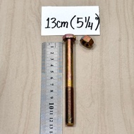 Length 13cm Bolt + YELLOW NUT (COMPLETE according to PHOTO) key 12 key 14 key 17 (length 13 cm) (len
