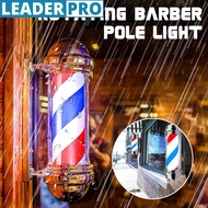 Barber Shop Wall Hanging LED Downlights Pole Rotating Lighting Red White Blue Stripe Rotating Light Stripes Sign Hair