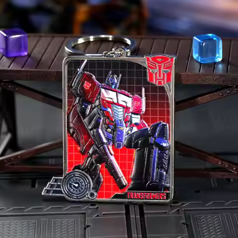 YOLOPARK Transformers Optimus Prime Metal Keychain Official Surrounding Product Autobot Badge Alloy 
