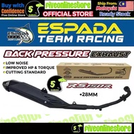 ESPADA Back Pressure RS150 28MM Racing Exhaust Pipe RS150 Cutting Standard Ekzos Muffler Senyap Tapi