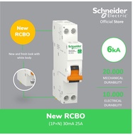 Schneider ELECTRIC DOMAE NEW RCBO SLIM - 1P+N 30MA 25A - DOMD1625 ORIGINAL