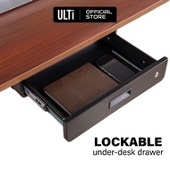 ULTi Lockable Storage Drawer for Standing Desk, Office &amp; Study Table - Under Desk, Pull-Out Organizer with 2 Keys