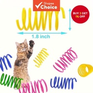 New Cat Spring Toys - 4 pcs of Colorful Plastic Spring Coils for Indoor Cats to Entertain and Stay A